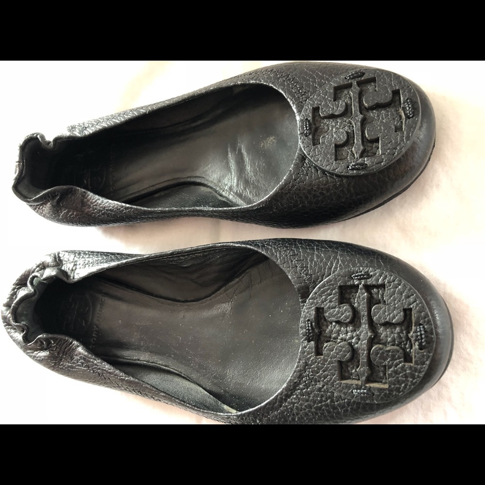 Black Tory Burch Leather Flats